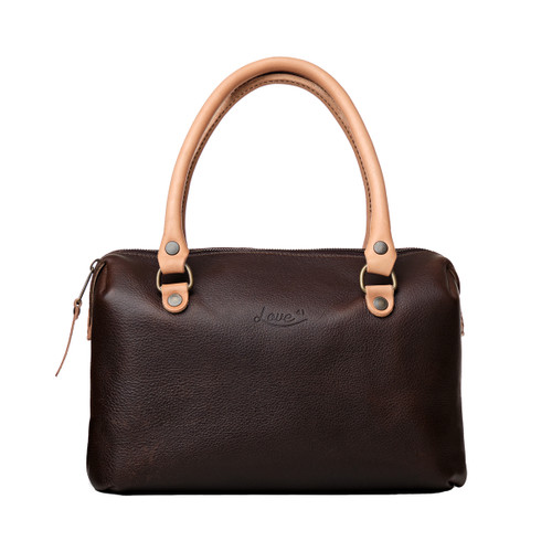 Medium Tumbled Leather Duffle Purse