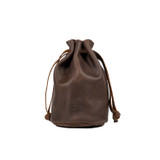 Dark coffee brown treasure sack with the Saddleback club logo
