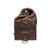 Side profile of the dark coffee brown colored overnight bag. Made by Saddleback