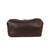 Back of the dark coffee brown toiletry dry bag that is buckled shut. Made by Saddleback