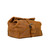 Angled view of the tobacco colored toiletry dry bag. Made by Saddleback