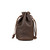 Backside of the dark coffee brown treasure sack with the Saddleback logo