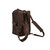 Dark coffee brown colored overnight bag in backpack mode. Made by Saddleback