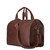 This is the side of the simple overnight leather duffle bag in chestnut