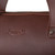This is an up close look at the logo in chestnut
