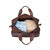 This is the inside of the simple overnight leather duffle bag in chestnut filled