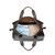 This is the inside of the simple overnight leather duffle bag in dark coffee brown filled