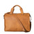 This is the front of the simple overnight leather duffle bag in tobacco