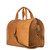 This is the side of the simple overnight leather duffle bag in tobacco