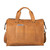 This is the back of the simple overnight leather duffle bag in tobacco