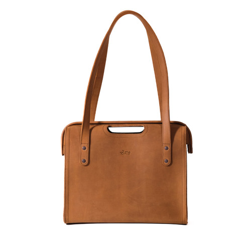 Dave's Deals Professional Leather Tote - Tobacco