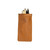bear trap leather pen case with tumbled leather in tan backside