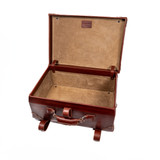 Saddleback Leather Carry On suitcase empty.