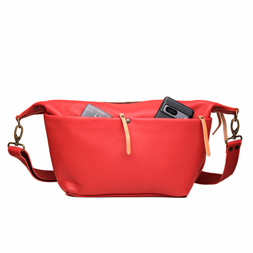 Large London Sling front with cell phone