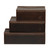 Here is all 3 sizes of dark coffee brown boxes stacked on top of each other to show size comparison and ways to organize your desk, car, or briefcase.