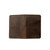 This is the outside of the dark coffee brown slim leather passport wallet. Made by Saddleback