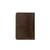 This is the back of the dark coffee brown slim leather passport wallet. Made by Saddleback