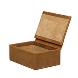 Here is the lid opened on the small tobacco organizer box that goes inside the grandfather briefcases. Made by Saddleback
