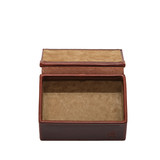 Here is inside the chestnut small organizer box. Made by Saddleback