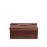 This is the closed chestnut small organizer box that can be used as a desk box, in a briefcase, or in your car. Made by Saddleback