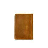 This is the back of the tobacco slim leather passport wallet. Made by Saddleback