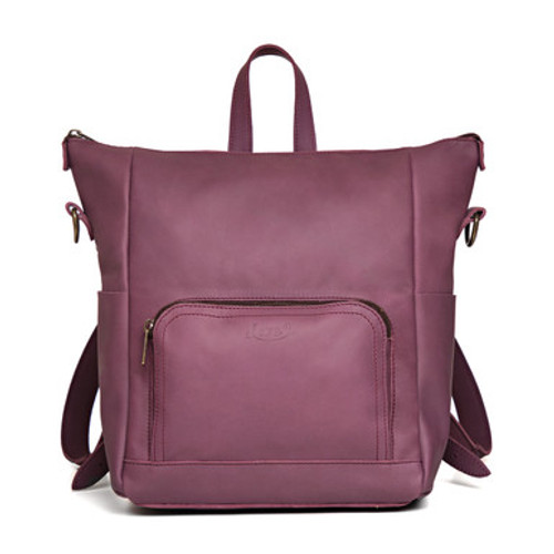 Suzette's Steals Universal Leather Backpack - Plum