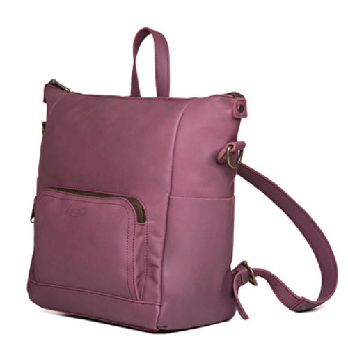 Suzette's Steals Universal Leather Backpack - Plum