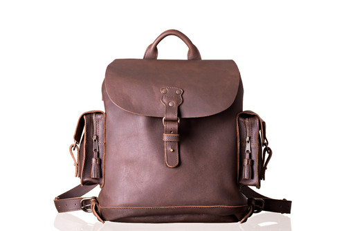 Suzette's Steals Wanderer's Leather Backpack - Dark Coffee